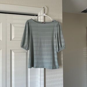 H&M || sage blouse